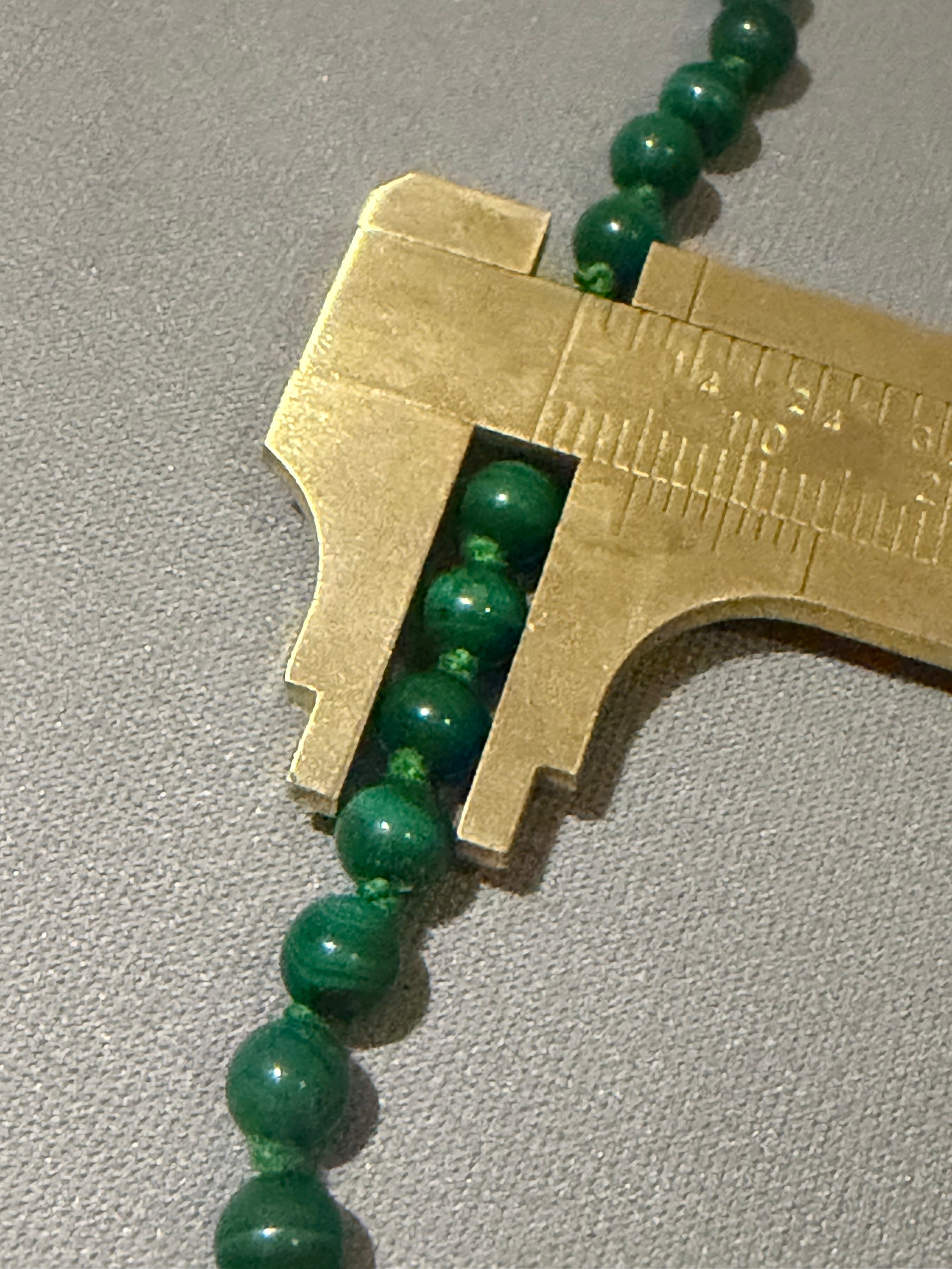 Vintage Malachite Bead Necklace