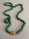 Vintage Malachite Bead Necklace