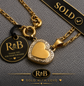 Vintage 9ct Gold Heart Locket on Fine 40cm Chain
