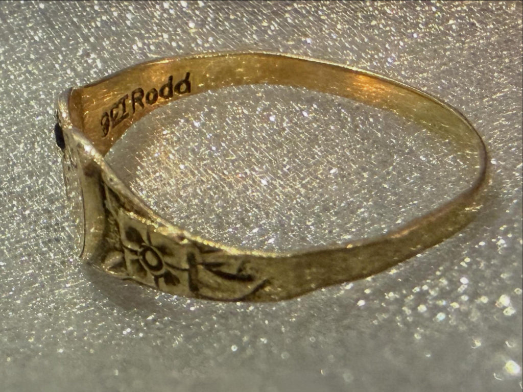 Rodd maker's mark on vintage 9ct gold ring, Melbourne-made c.1950s